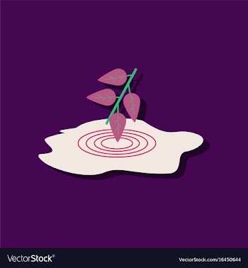Flat icon design collection bush and puddle in vector image
