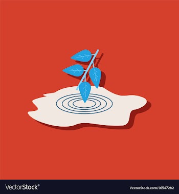 Flat icon design collection bush and puddle in vector image