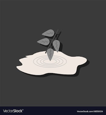 Flat icon design collection bush and puddle in vector image