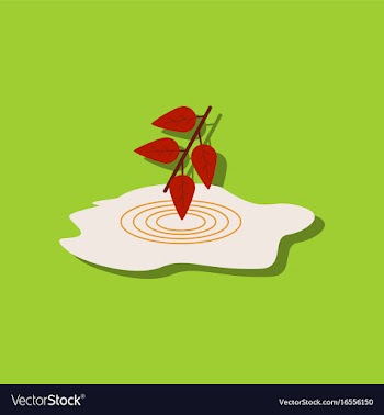 Flat icon design collection bush and puddle in vector image