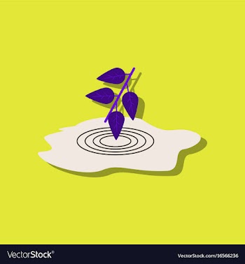 Flat icon design collection bush and puddle in vector image