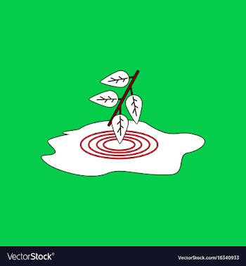 Flat icon design collection bush and puddle vector image