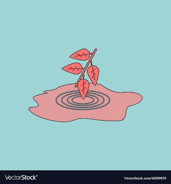 Flat icon design collection bush and puddle vector image