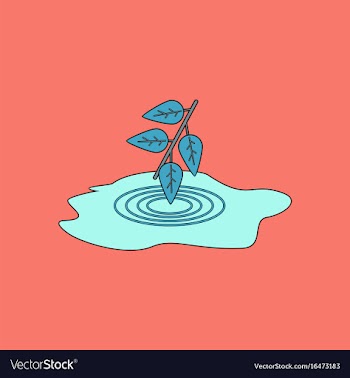 Flat icon design collection bush and puddle vector image