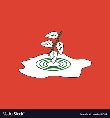 Flat icon design collection bush and puddle vector image