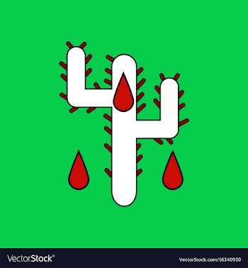 Flat icon design collection cactus and droplets vector image