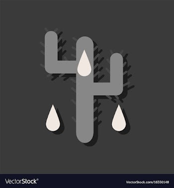 Flat icon design collection cactus and droplets vector image