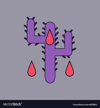 Flat icon design collection cactus and droplets vector image