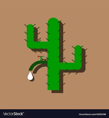 Flat icon design collection cactus with crane in vector image