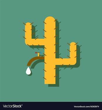 Flat icon design collection cactus with crane in vector image