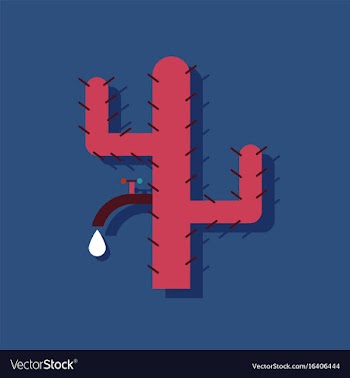 Flat icon design collection cactus with crane in vector image