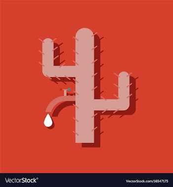 Flat icon design collection cactus with crane in vector image
