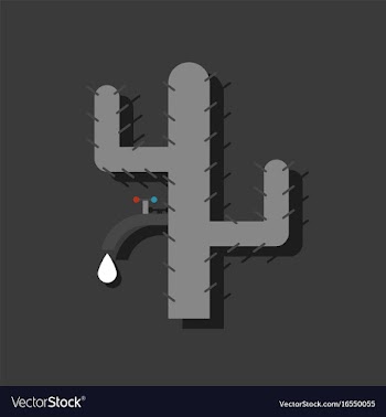 Flat icon design collection cactus with crane in vector image