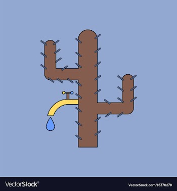 Flat icon design collection cactus with crane vector image