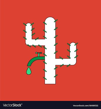 Flat icon design collection cactus with crane vector image