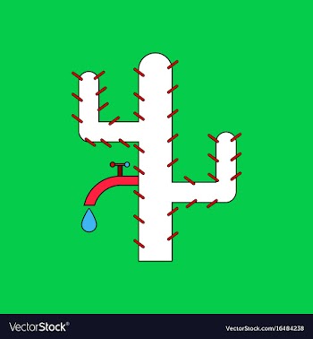 Flat icon design collection cactus with crane vector image