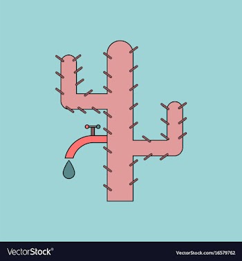 Flat icon design collection cactus with crane vector image