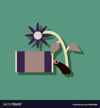 Flat icon design collection canned and flower in vector image