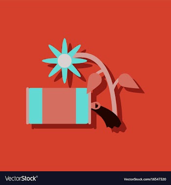 Flat icon design collection canned and flower in vector image