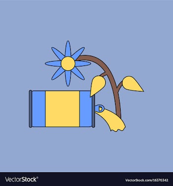 Flat icon design collection canned and flower vector image