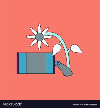 Flat icon design collection canned and flower vector image