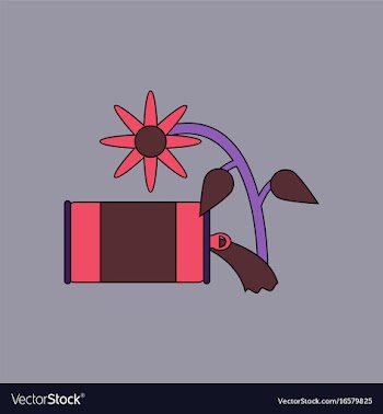 Flat icon design collection canned and flower vector image