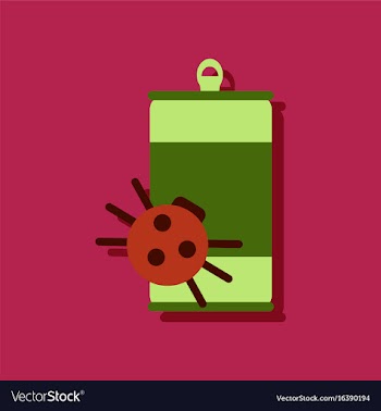 Flat icon design collection canned and spider in vector image