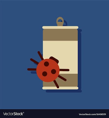 Flat icon design collection canned and spider in vector image
