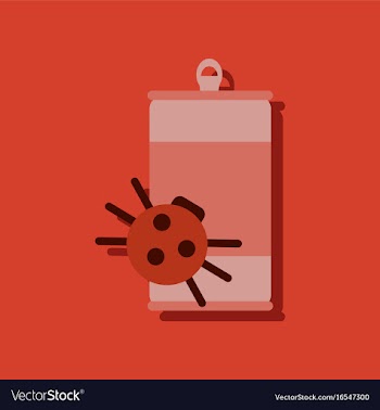 Flat icon design collection canned and spider in vector image