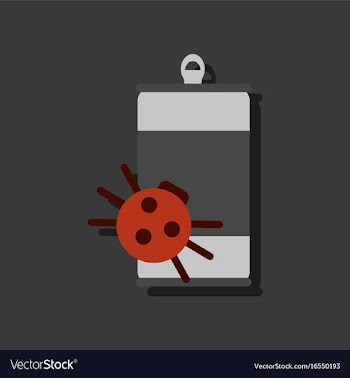 Flat icon design collection canned and spider in vector image