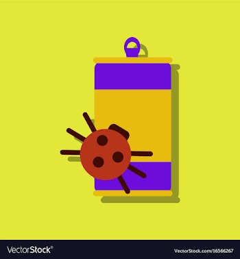 Flat icon design collection canned and spider in vector image
