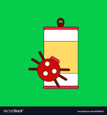Flat icon design collection canned and spider vector image