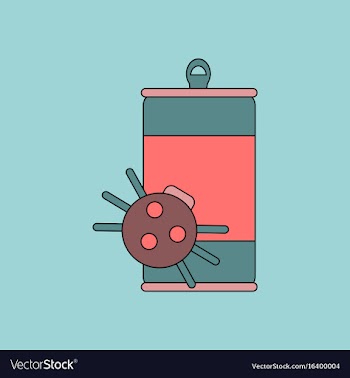 Flat icon design collection canned and spider vector image