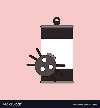 Flat icon design collection canned and spider vector image