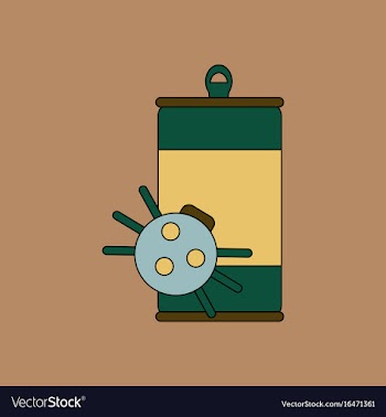 Flat icon design collection canned and spider vector image