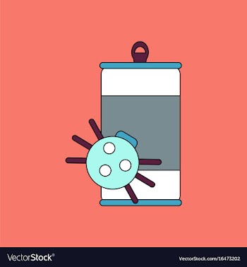 Flat icon design collection canned and spider vector image