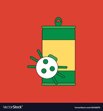 Flat icon design collection canned and spider vector image