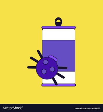 Flat icon design collection canned and spider vector image