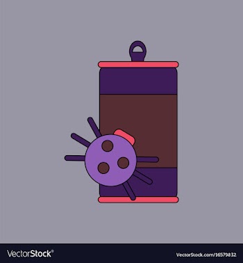 Flat icon design collection canned and spider vector image