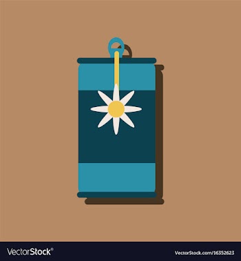 Flat icon design collection canned food and can vector image