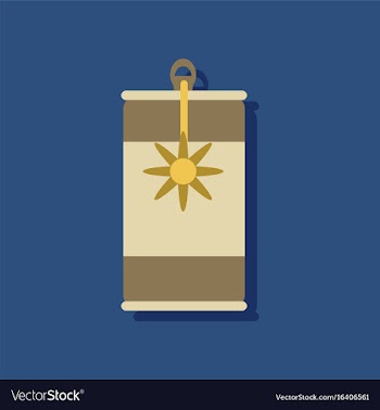 Flat icon design collection canned food and can vector image