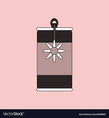 Flat icon design collection canned food and can vector image