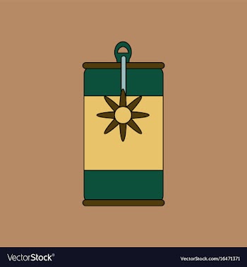 Flat icon design collection canned food and can vector image