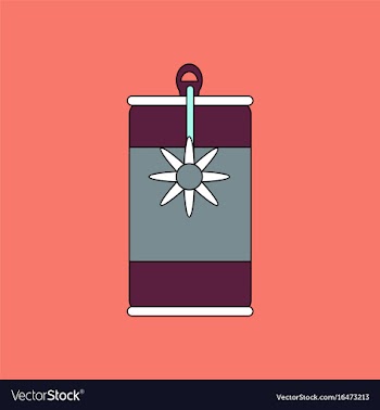 Flat icon design collection canned food and can vector image