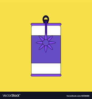 Flat icon design collection canned food and can vector image