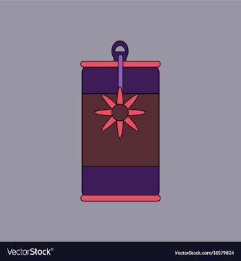 Flat icon design collection canned food and can vector image