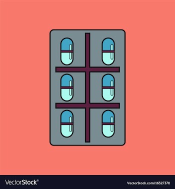 Flat icon design collection capsule pack vector image