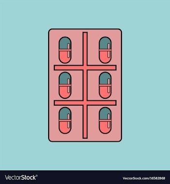 Flat icon design collection capsule pack vector image