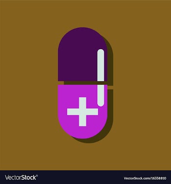 Flat icon design collection capsule with cross in vector image