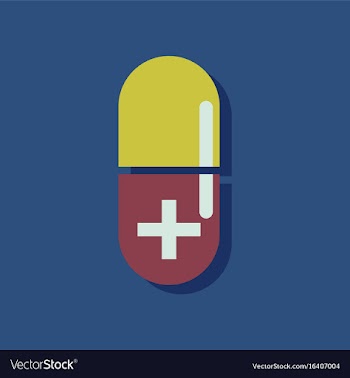 Flat icon design collection capsule with cross in vector image